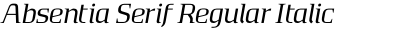 Absentia Serif Regular Italic